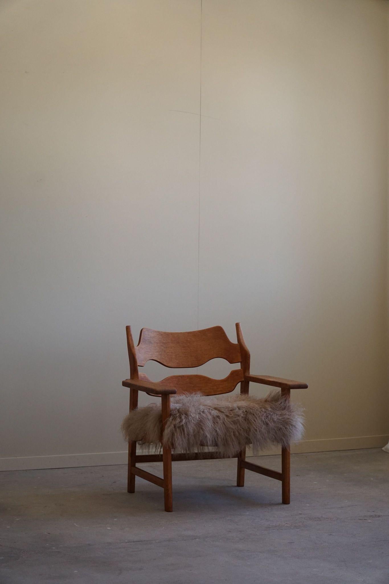 Razorblade Lounge Chair by Henning Kjærnulf, Danish Mid Century Modern, 1960s In Good Condition For Sale In Odense, DK