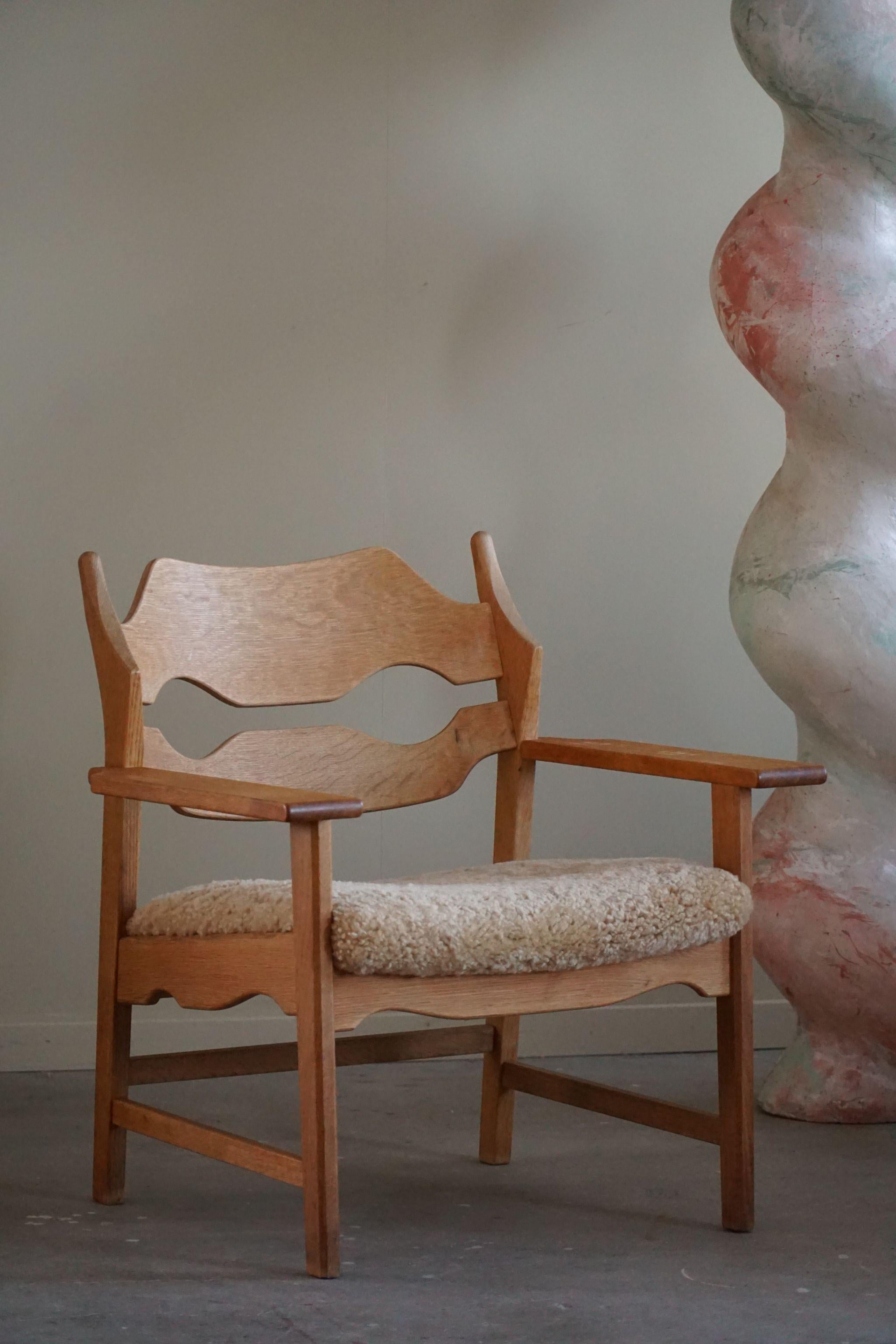 Razorblade Lounge Chair by Henning Kjærnulf, Danish Mid Century Modern, 1960s For Sale 1