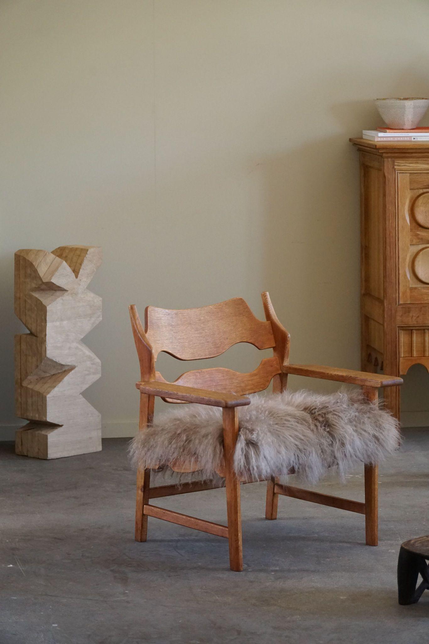 Razorblade Lounge Chair by Henning Kjærnulf, Danish Mid Century Modern, 1960s For Sale 2