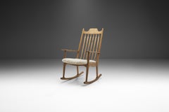 "Razorblade" Rocking Chair by Henning Kjærnulf for EG Møbler, Denmark 1960s