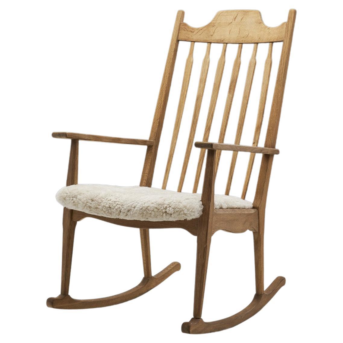 ""Razorblade"" Rocking Chair by Henning Kjrnulf for EG Mbler, Danemark 1960s en vente