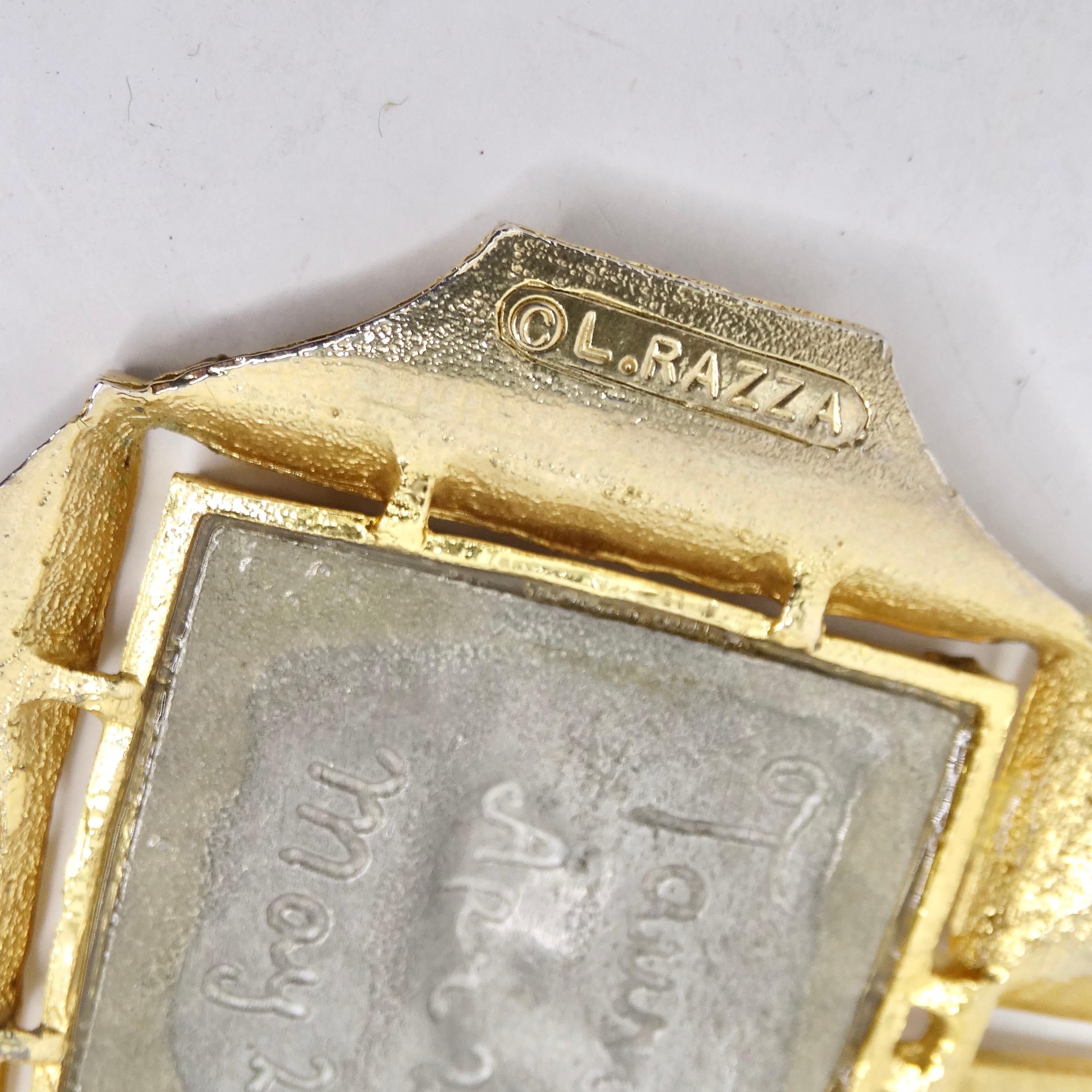 Razza 18K Gold Plated Zodiac Taurus Pendant For Sale 1