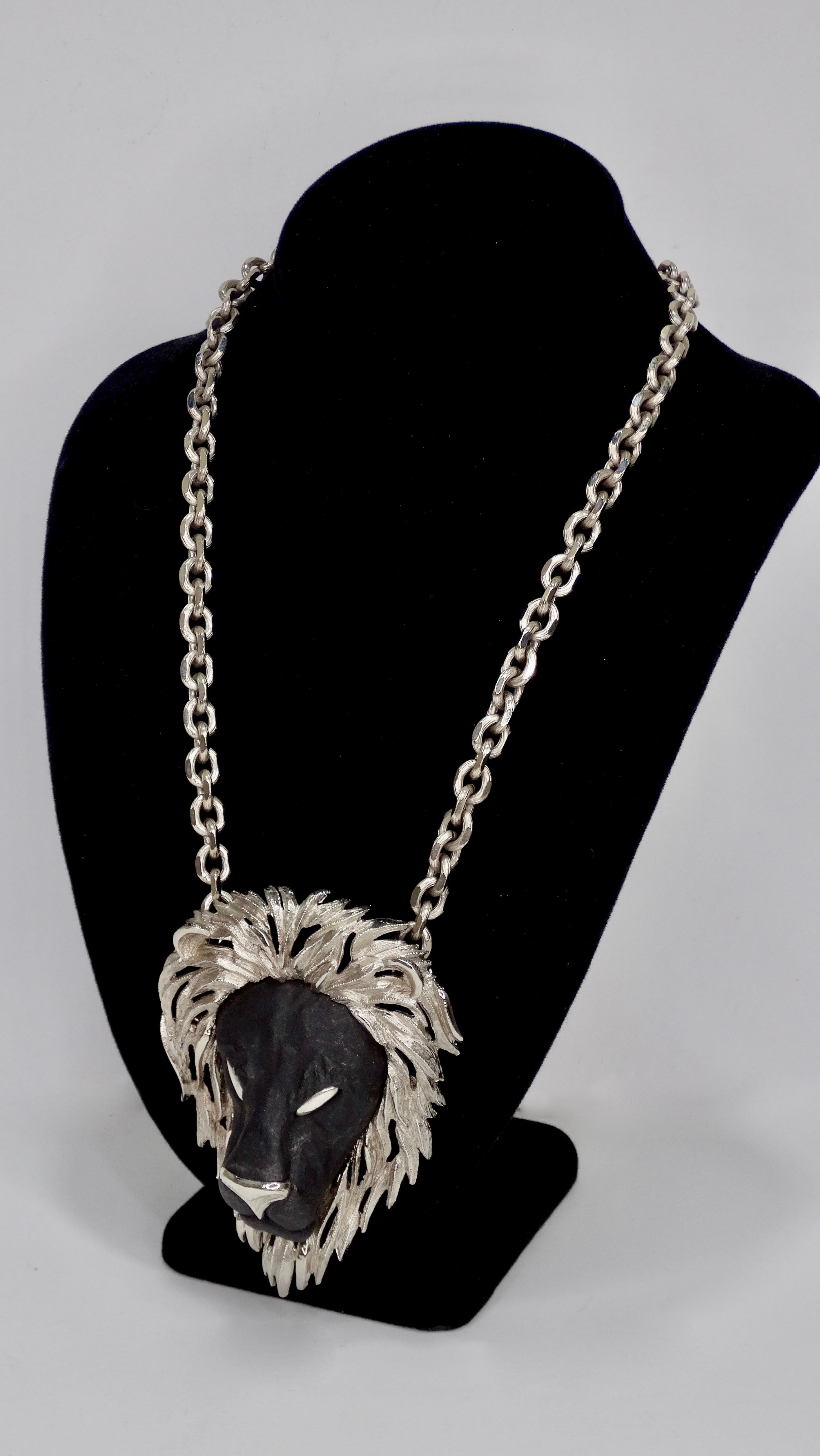 black lion necklace
