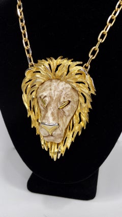 Razza 1970s Lion Pendant Necklace