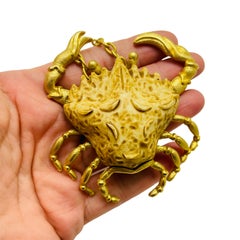 RAZZA firmata Zodiac Cancer, collana a catena con ciondolo massiccio di design in tono dorato