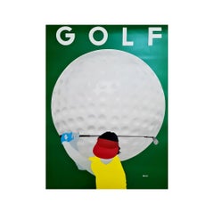 Vintage 1984 Original poster made by Razzia - Sports - Golf