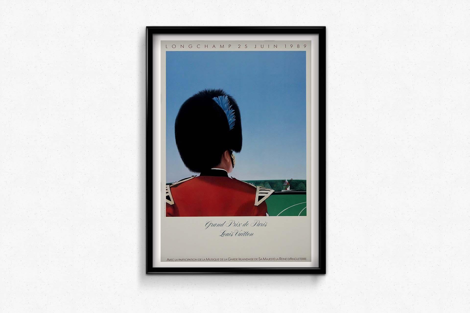 1989 original poster Grand Prix de Paris Louis Vuitton Longchamp by Razzia For Sale 2
