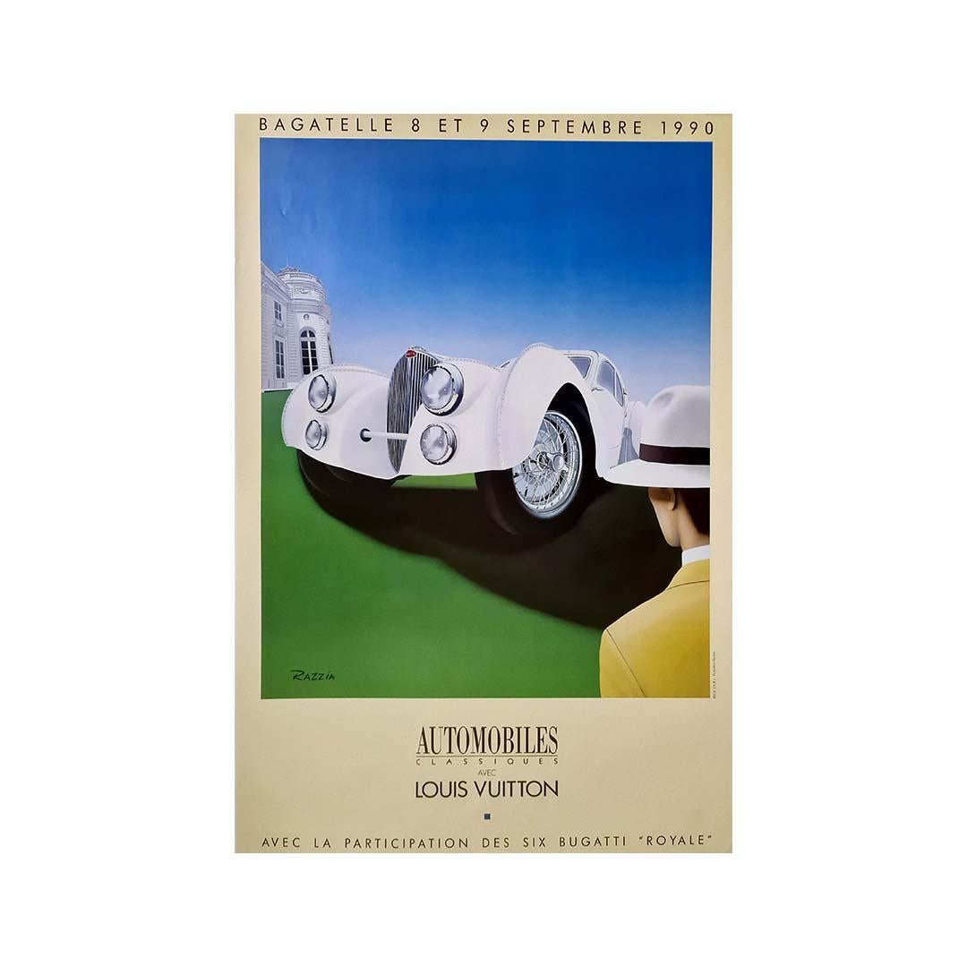 1990 Razzia's original poster - Automobiles Classiques avec Louis Vuitton For Sale 1