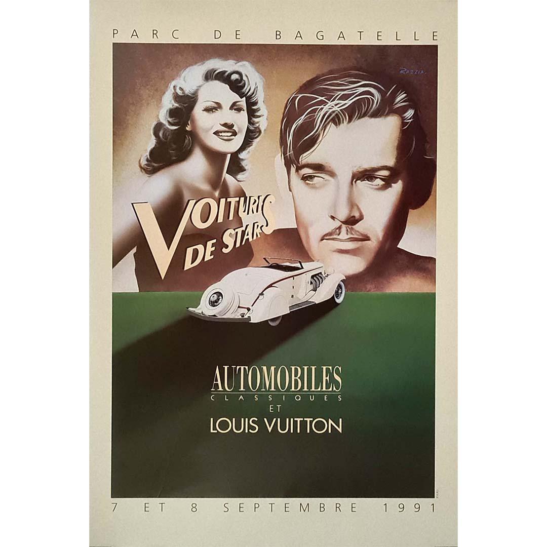 1991 original poster by Razzia Automobiles Classiques et Louis Vuitton - Print by Razzia (Gérard Courbouleix–Dénériaz)