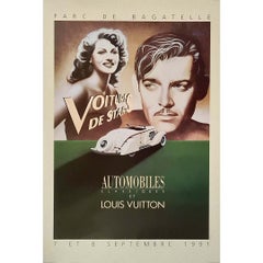 Vintage 1991 original poster by Razzia Automobiles Classiques et Louis Vuitton