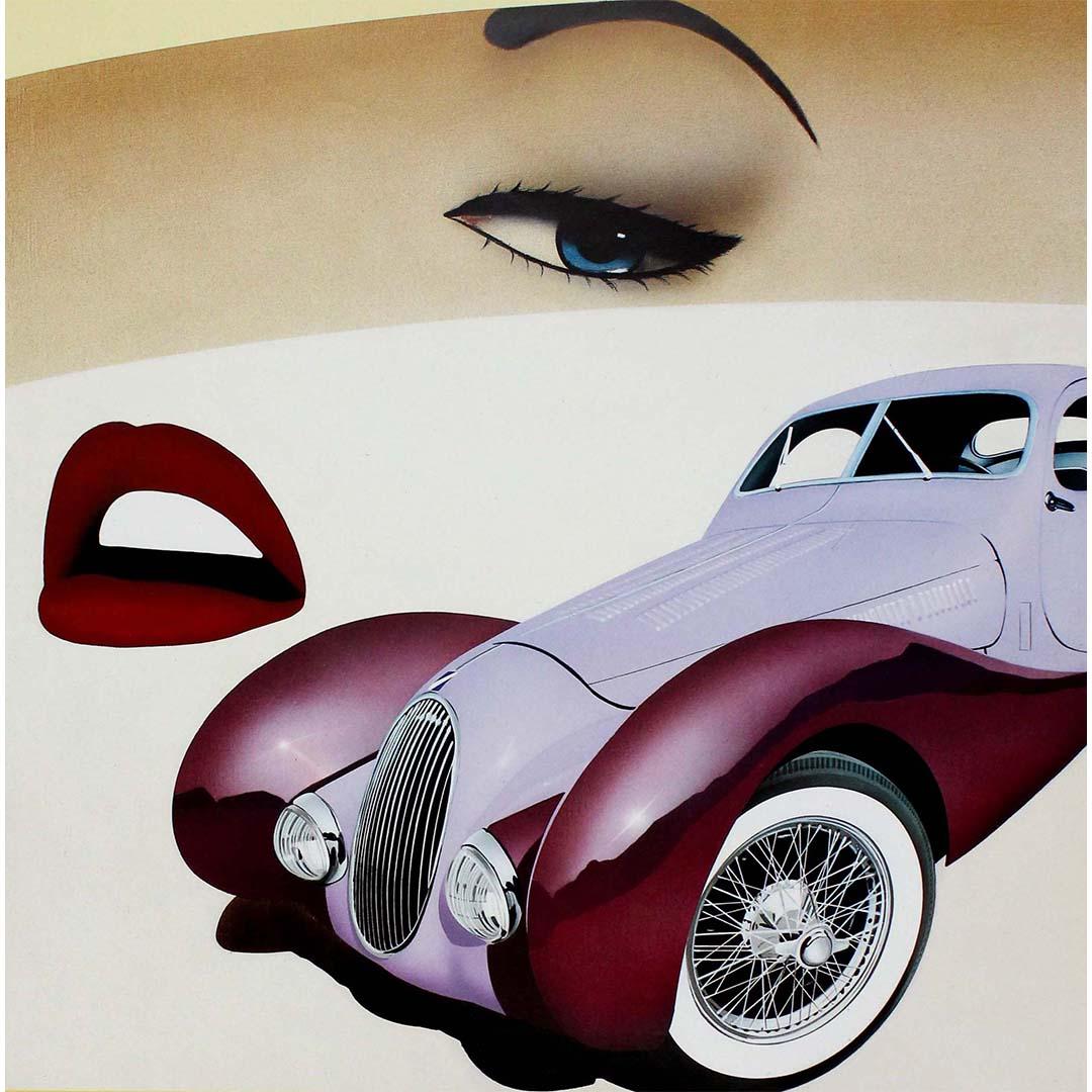 1993 original poster by Razzia Concours automobiles classiques et Louis Vuitton For Sale 1