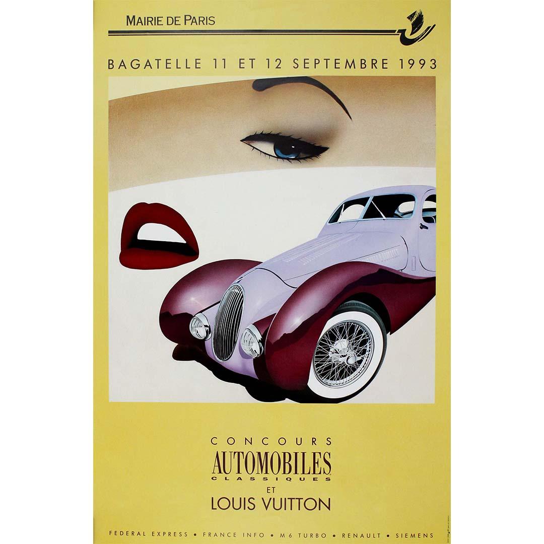 Affiche originale de Razzia Concours automobiles classiques et Louis Vuitton, 1993 - Print de Razzia (Gérard Courbouleix–Dénériaz)