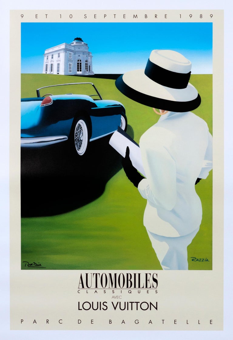 Razzia (Gérard Courbouleix–Dénériaz) - Automobiles Classiques avec Louis  Vuitton, Parc de Bagatelle Vintage Poster