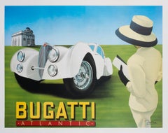 "Bugatti Atlantic" Vintage Razzia Auto Poster