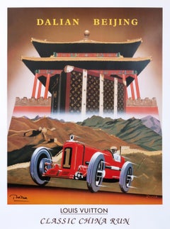 "Dalian - Beijing, China Run, " Louis Vuitton Vintage Auto Event Poster