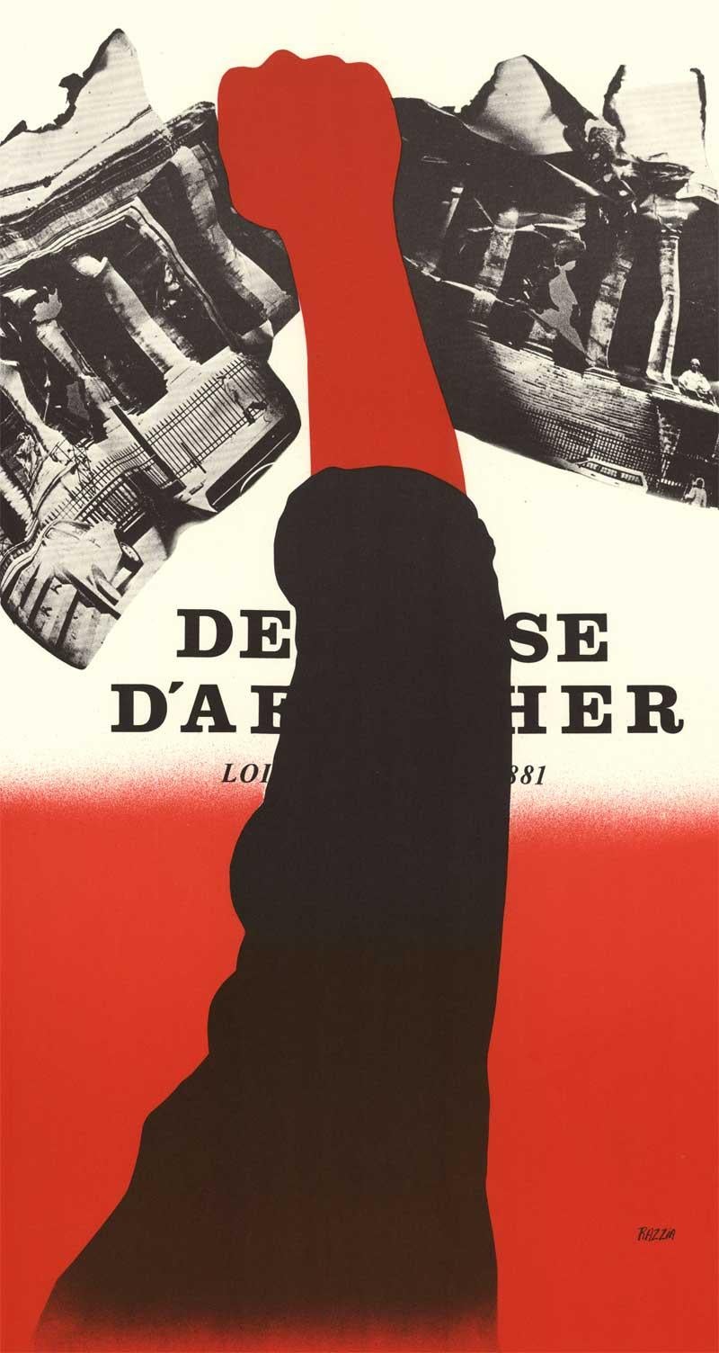 Images de la Revolte 1965-1975, handsigniertes originales französisches Vintage-Poster – Print von Razzia (Gérard Courbouleix–Dénériaz)