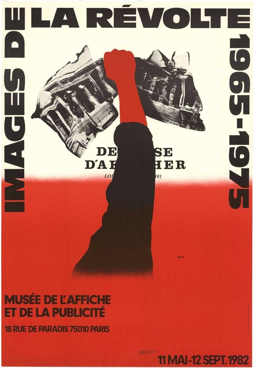Razzia (Gérard Courbouleix–Dénériaz) Print – Images de la Revolte 1965-1975, handsigniertes originales französisches Vintage-Poster