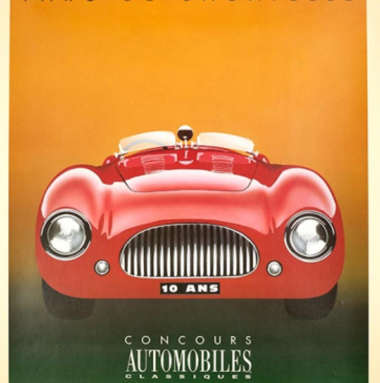 Louis Vuitton Bagatelle 1989 original By Razzia (Gerard Courbouleix) - Orange Figurative Print by Razzia (Gérard Courbouleix–Dénériaz)