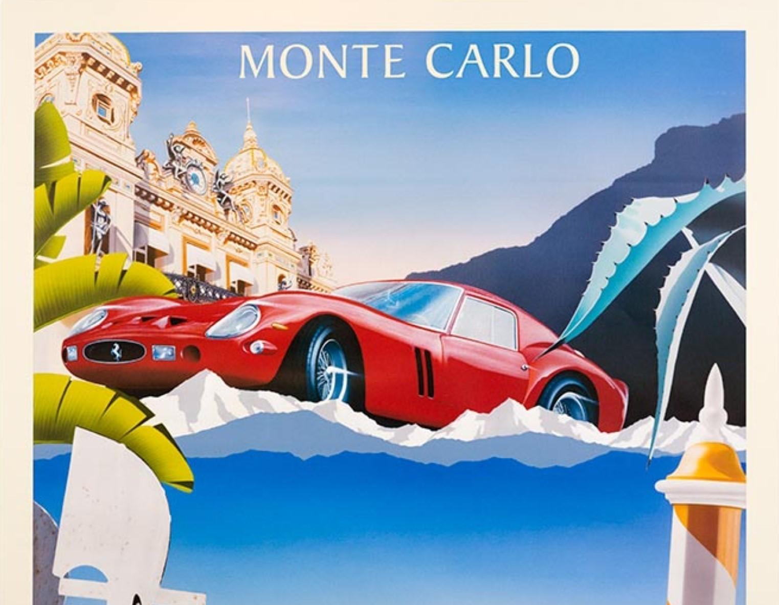 Louis Vuitton Classic 2012 hand signed Monaco Venezia - Gray Figurative Print by Razzia (Gérard Courbouleix–Dénériaz)