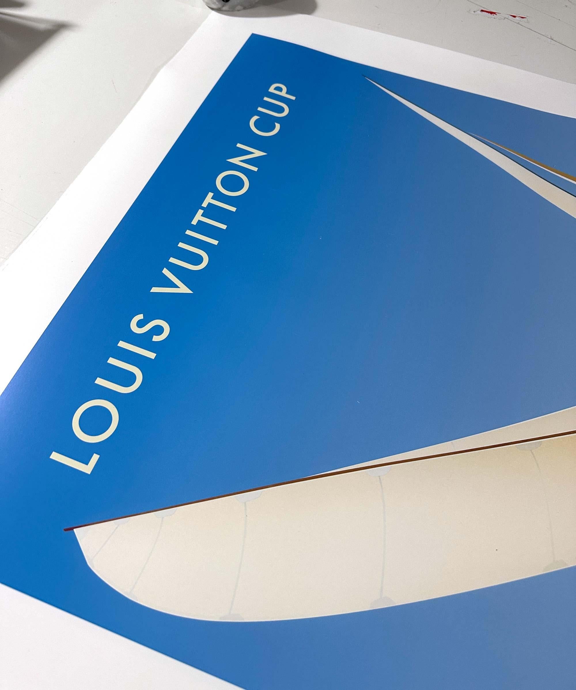 Louis Vuitton Cup 2003 Auckland hand signed original (Gerard Courbouleix) - Print by Razzia (Gérard Courbouleix–Dénériaz)