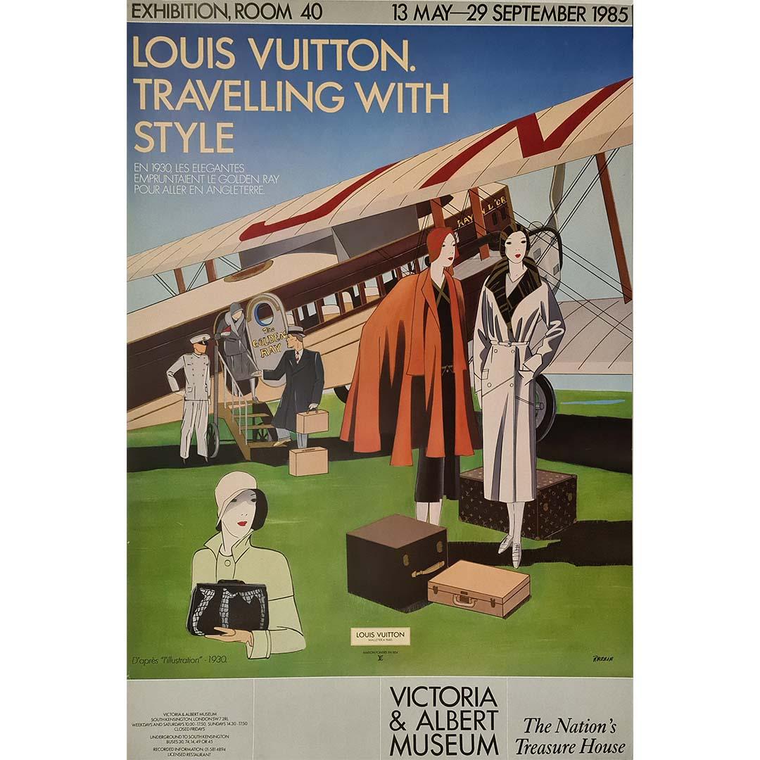 Original 1985 Louis Vuitton "Travelling with Style" Poster by Razzia