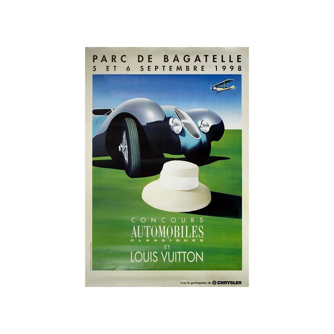 Original 1998 poster by Razzia Concours automobiles classiques et Louis Vuitton - Print by Razzia (Gérard Courbouleix–Dénériaz)