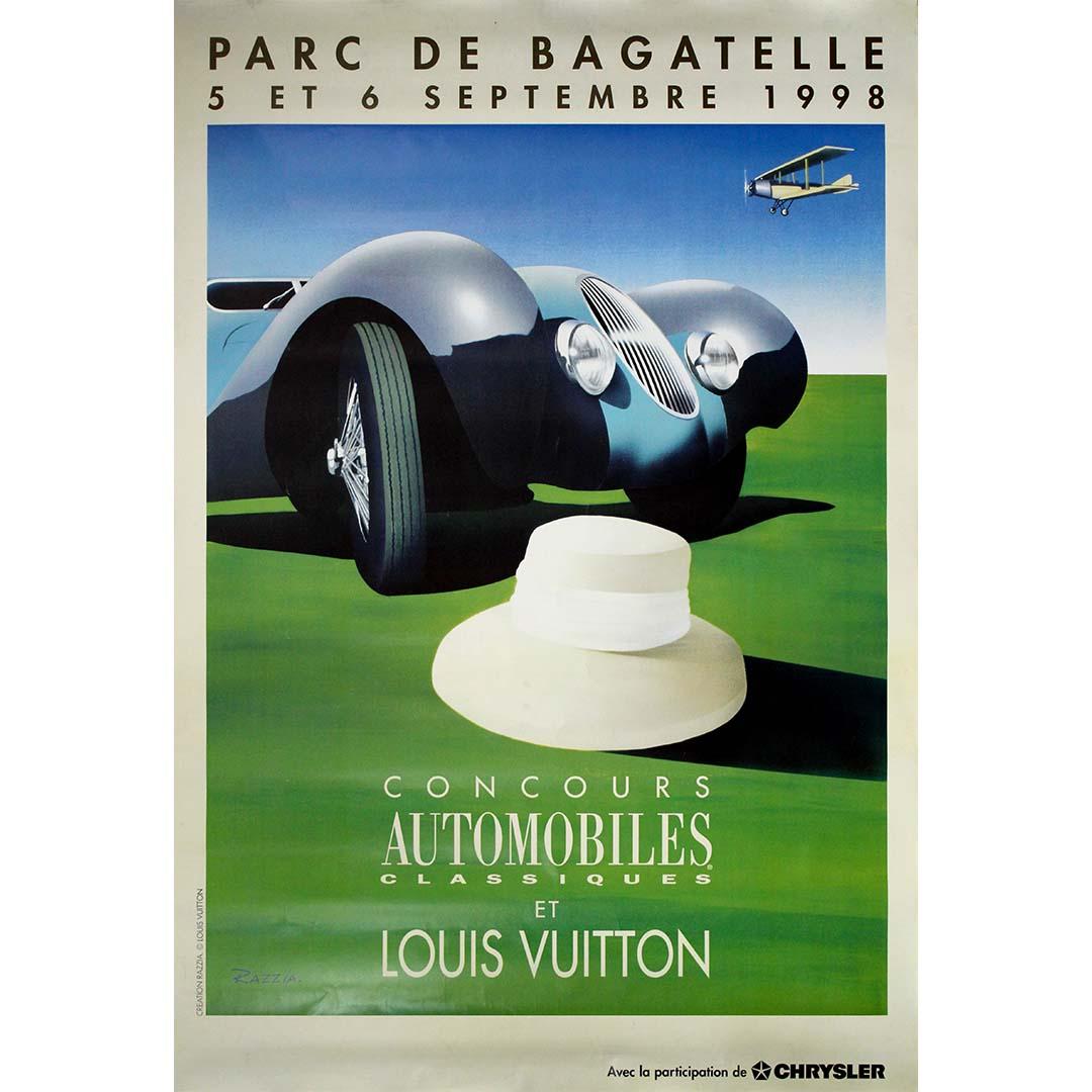 Original 1998 poster by Razzia Concours automobiles classiques et Louis Vuitton