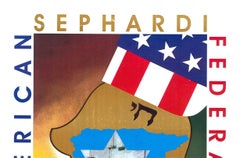 Poster originale della American Sephardi Federation New York Convention firmato a mano