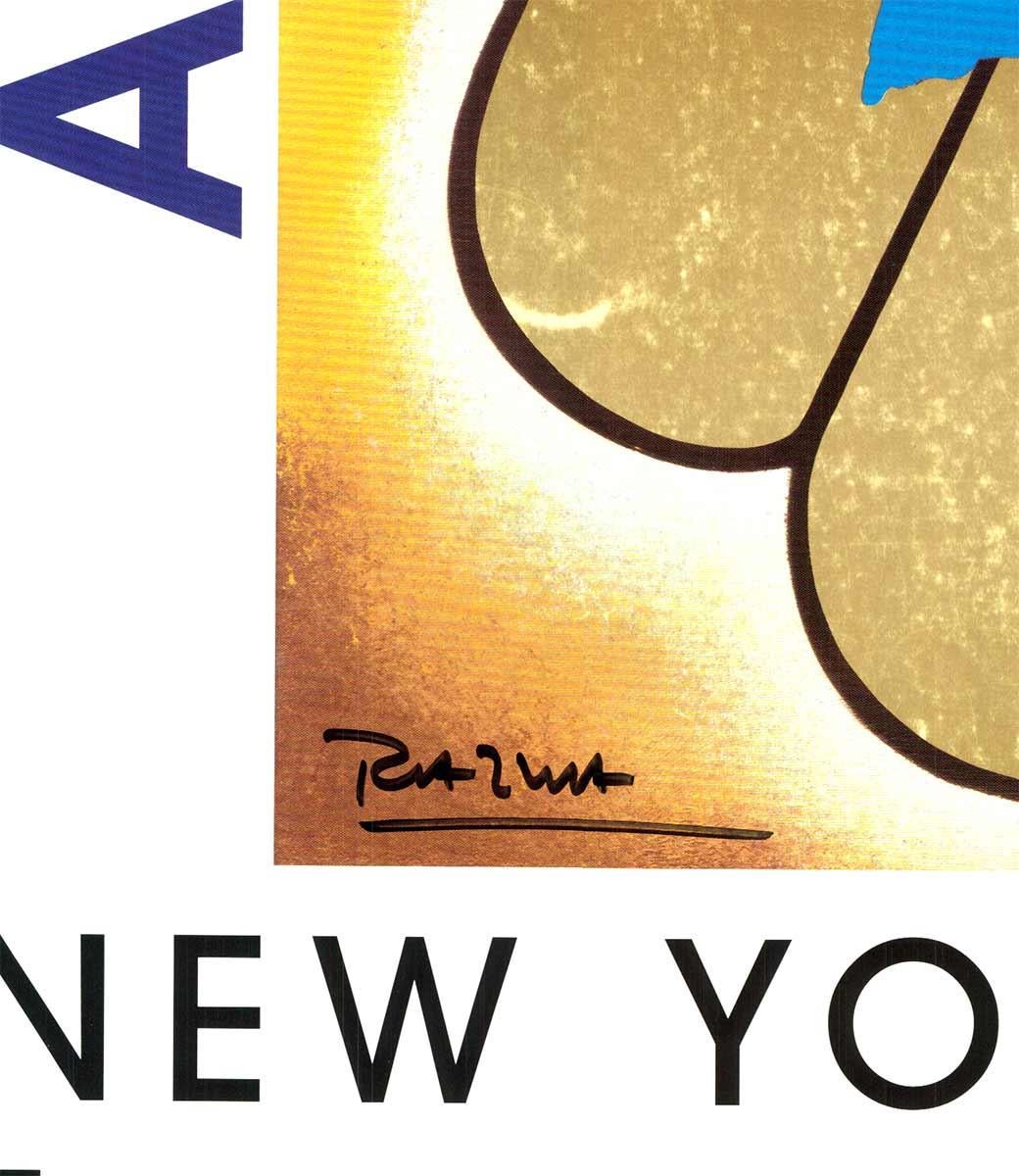 Cartel original firmado a mano de la Convención de la Federación Sefardí Americana de Nueva York - Print Beige de Razzia (Gérard Courbouleix–Dénériaz)