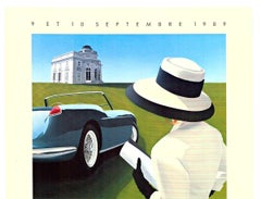 Original California Ferrari Louis Vuitton Parc de Bagatelle hand signed poster