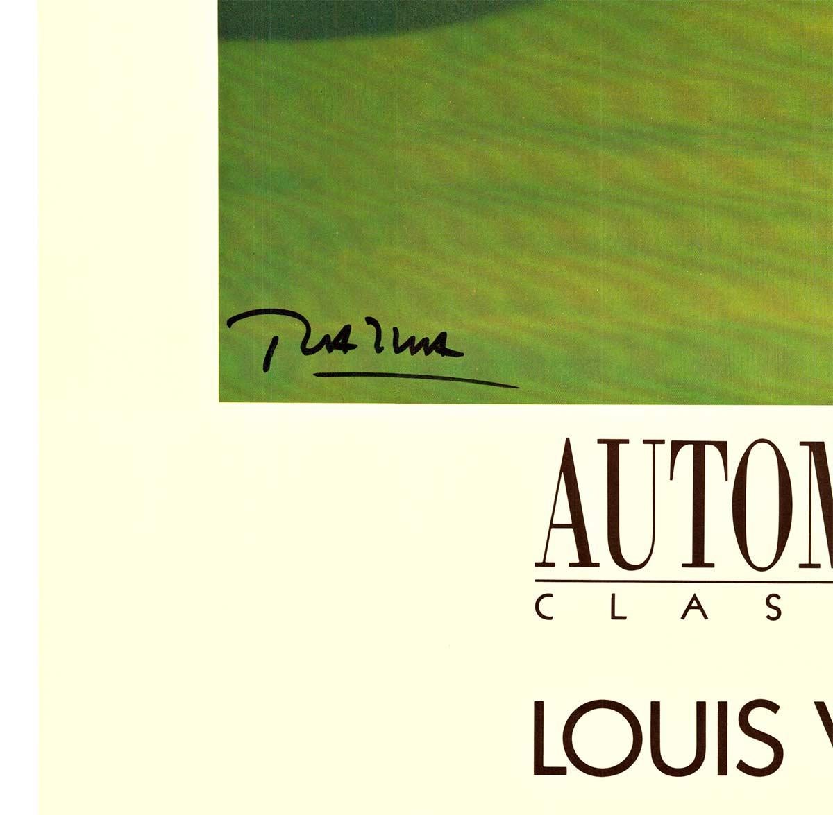 Original California Ferrari Louis Vuitton Parc de Bagatelle handsigniertes Poster (Beige), Landscape Print, von Razzia (Gérard Courbouleix–Dénériaz)