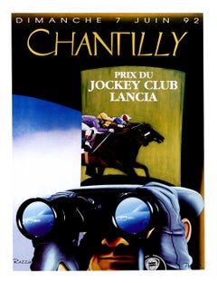Ejemplar original del «Prix du Jockey Club» de Chantilly, Lancia, 1992, con lomo de lino, firmado a mano