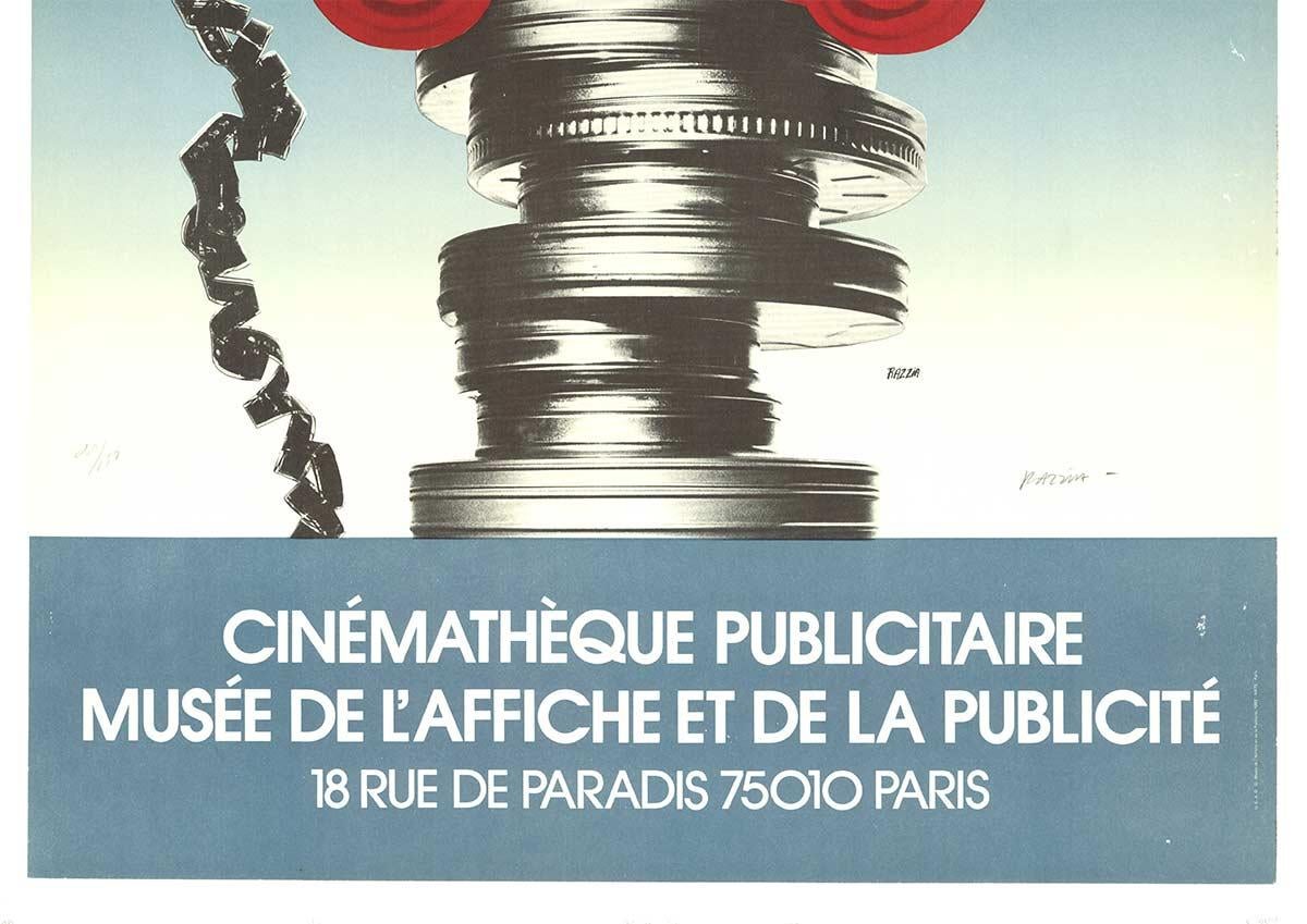 Affiche française originale de la Cinémathèque, signée à la main et en édition limitée, 1982 - Art déco Print par Razzia (Gérard Courbouleix–Dénériaz)