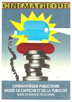 Locandina originale francese d'epoca della Cinematheque firmata a mano e in edizione limitata del 1982