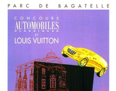 Original signiertes Originalplakat Concours Automobiles Classiques et Louis Vuitton