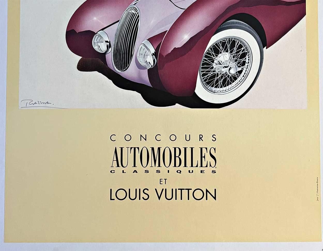 Affiche originale Louis Vuiotton Concours Automobiles Classiques Bagatelle 1993 - Art déco Print par Razzia (Gérard Courbouleix–Dénériaz)