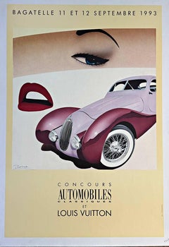 Original Louis Vuiotton Concours Automobiles Classiques Bagatelle 1993 poster