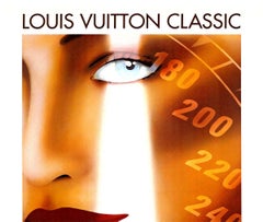Manifesto originale Louis Vuitton Classic Parc de Bagatelle 2000 con retro in lino