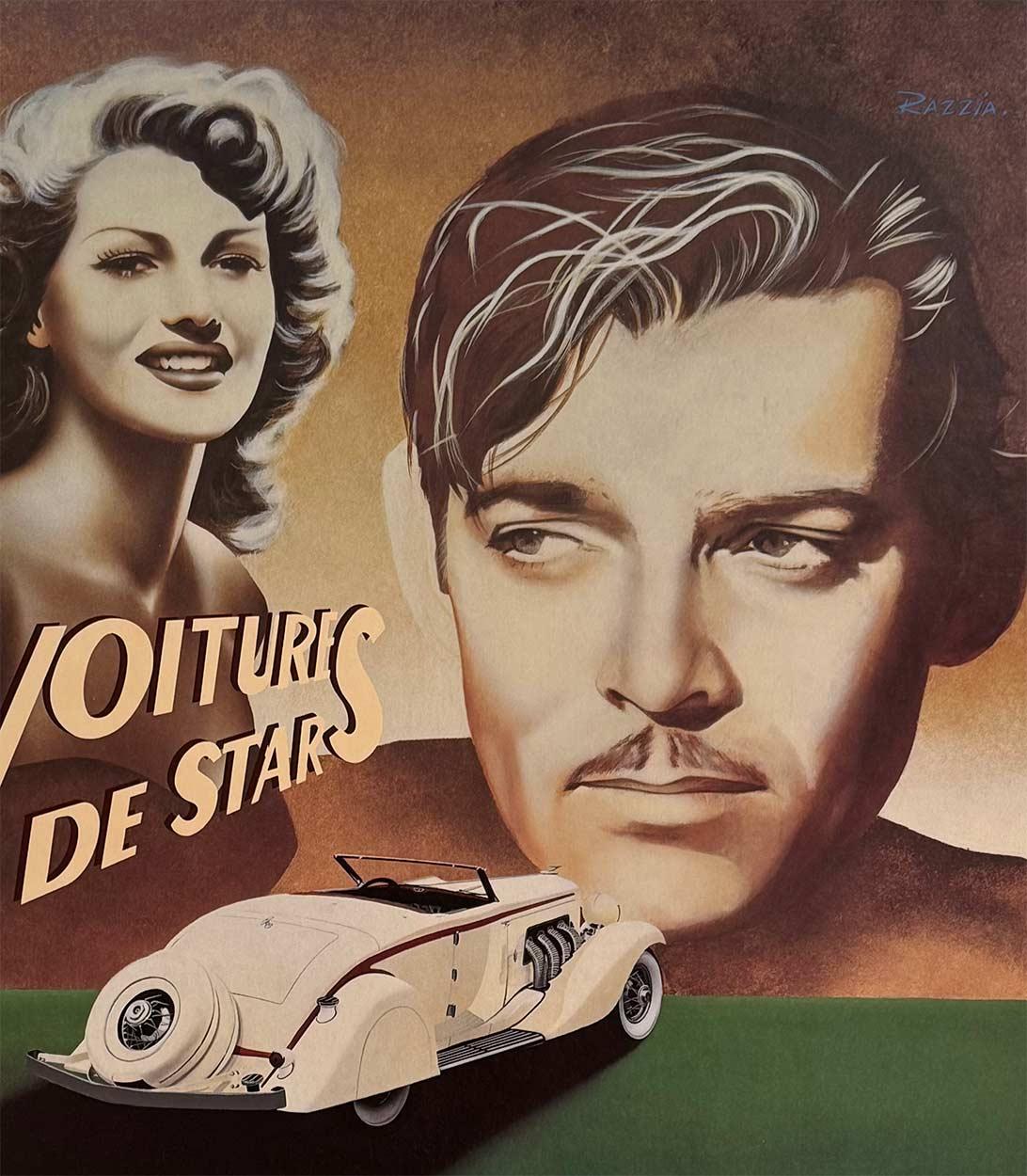 Original Louis Vuitton - Parc du Bagatelle 1991, signé à la main, dos en lin - Beige Portrait Print par Razzia (Gérard Courbouleix–Dénériaz)