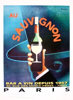 Razzia Limited Edition Hand Signed and Numbered Poster for Au Sauvignon Paris 20