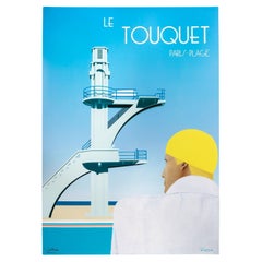 Razzia, Original Hand Signed Poster, Le Touquet Paris-Plage, 1984, Art Deco