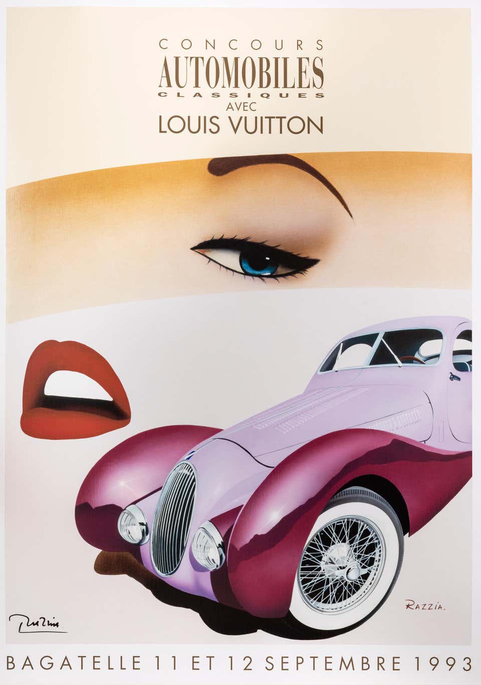 Autum Razzia Razzia, 2002, Original Louis Vuitton Cup Sailing Poster, Auckland New ...