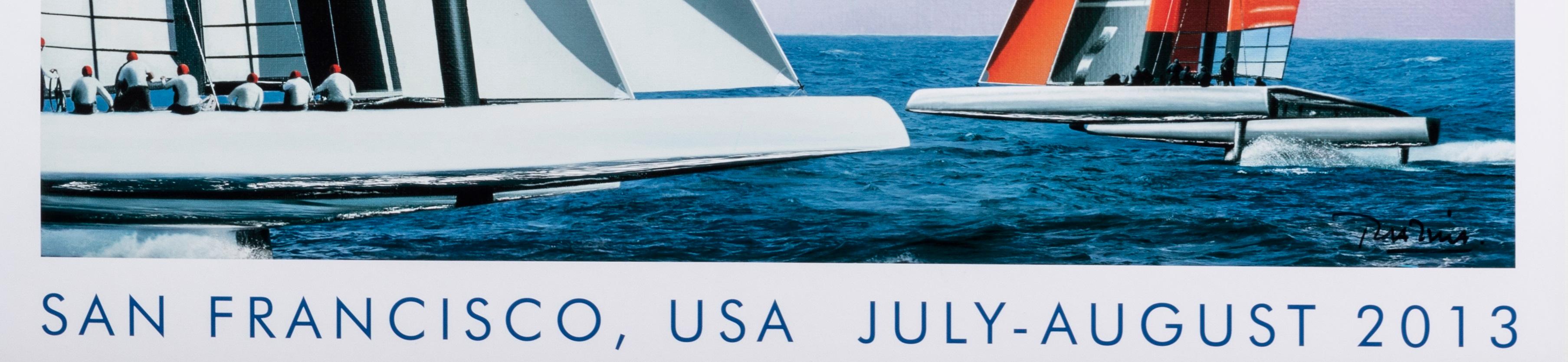 Modern Razzia, Original Louis Vuitton Cup, San Fransisco, Sailing Ship, Boat, 2013 For Sale