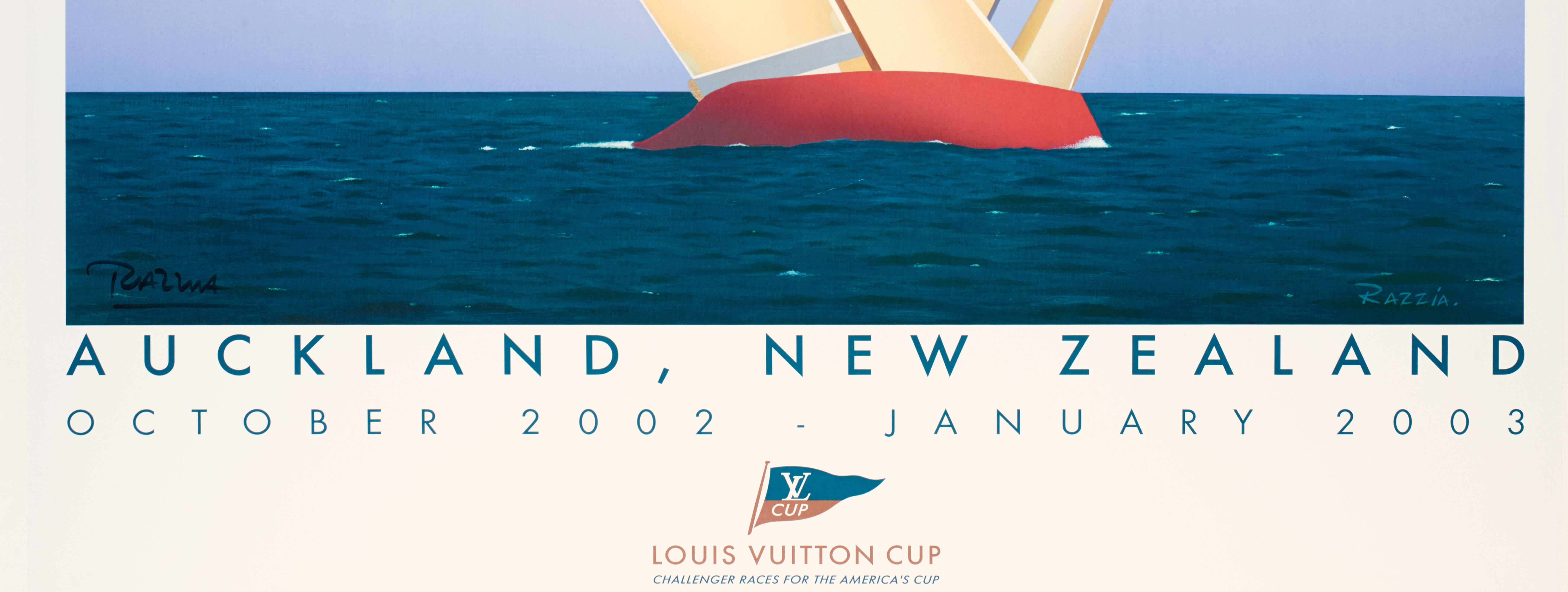 Razzia, Original Louis Vuitton Trophy Cup, Auckland, Neuseeland, Segelboot, 2002 (Moderne)