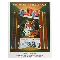 Vintage Razzia, Original Louis Vuitton Classic Car Poster, Singapore, Kuala Lumpur, 1993