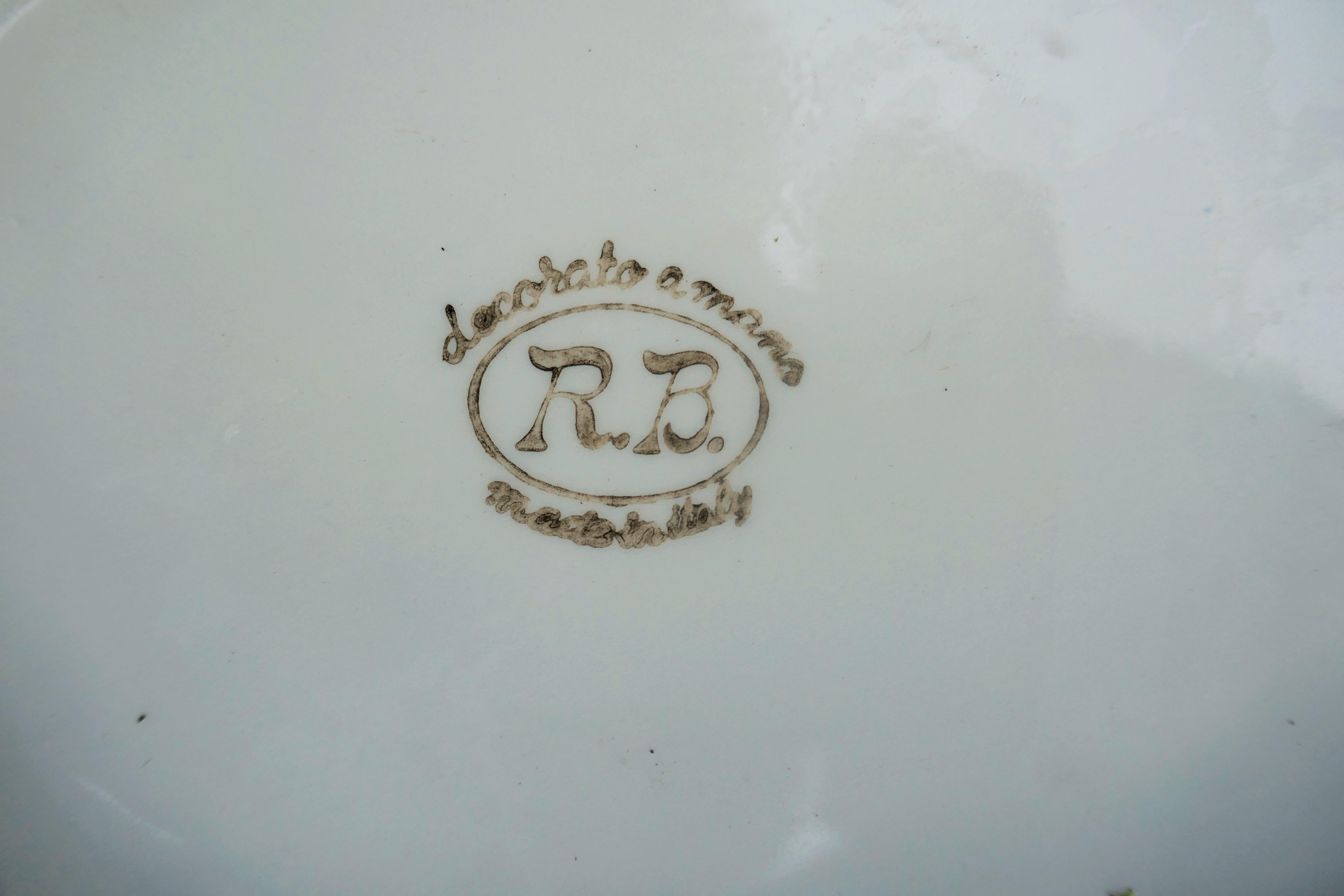 RB Blanche - Service de table six pièces avec louche en forme de poisson en vente 8