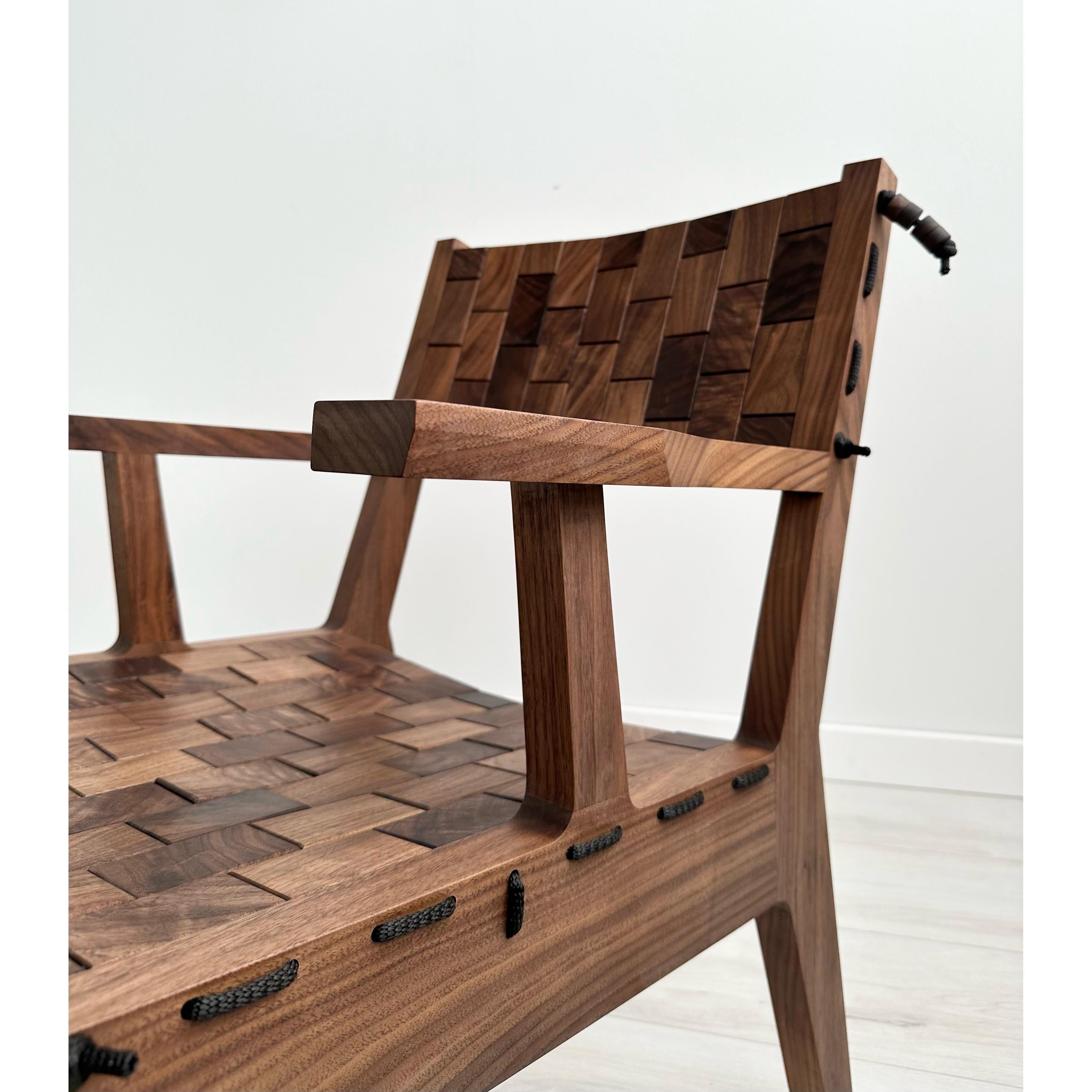 Joinery Rb Easy Chairs, Modern Lounge Chair Handcrafted in Walnut, Pair For Sale