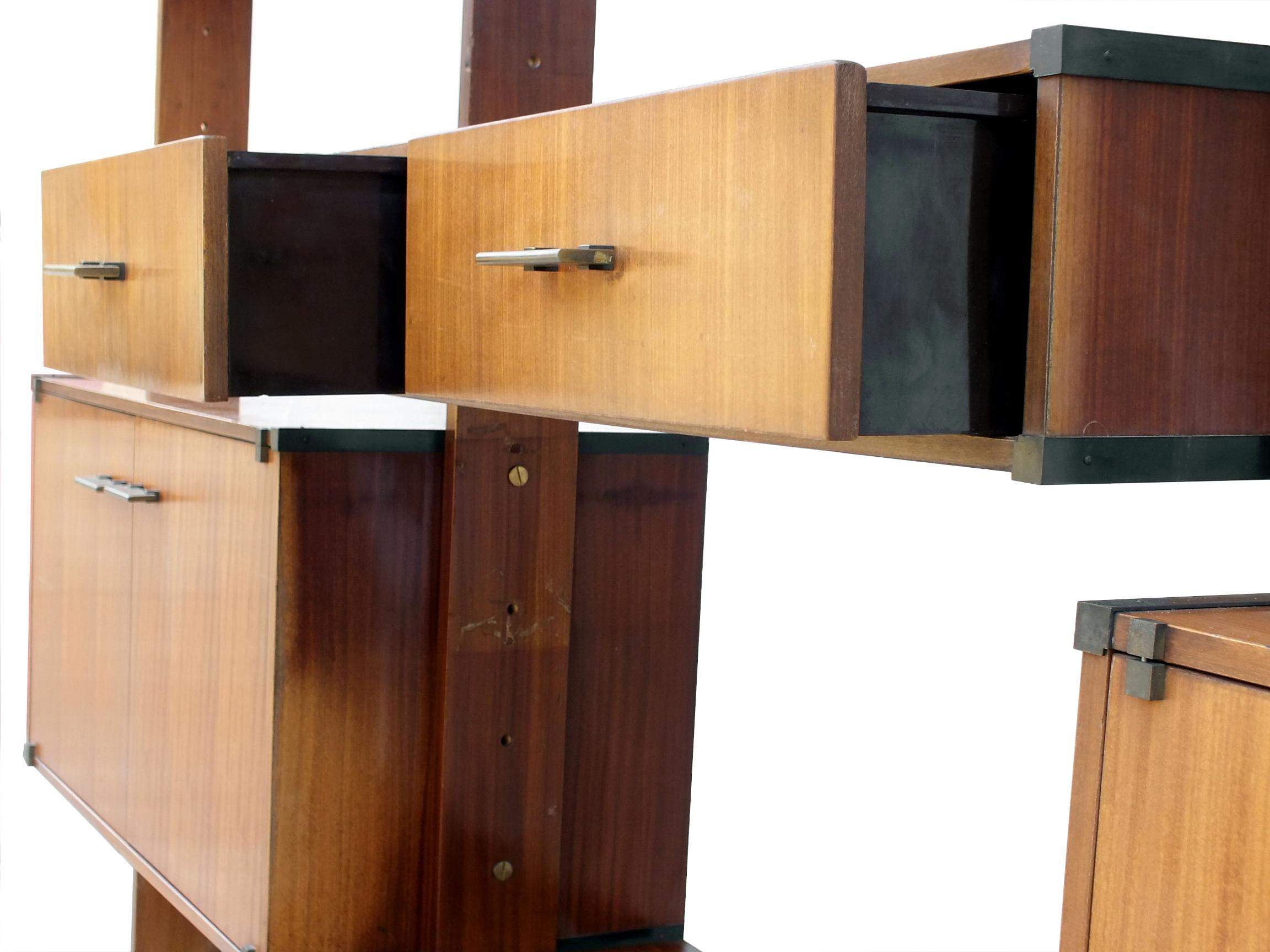 RB Italy production years '50 refined bookcase design teak For Sale 4