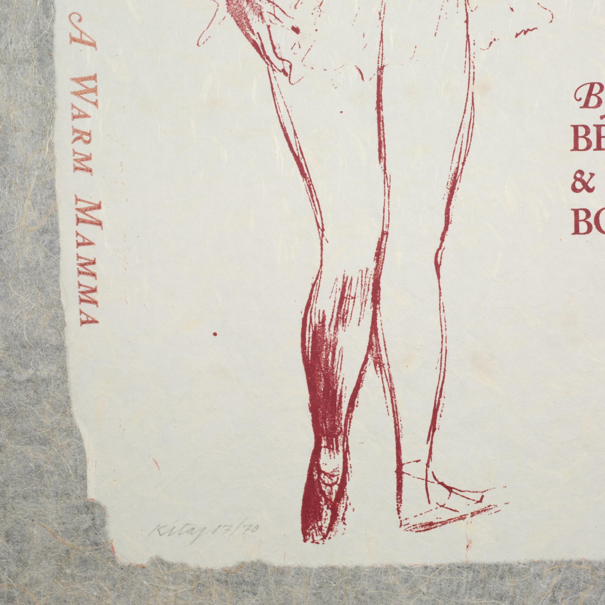 R.B. Kitaj, Cutie, 17/70, Serigrafía 1974 Británico en venta