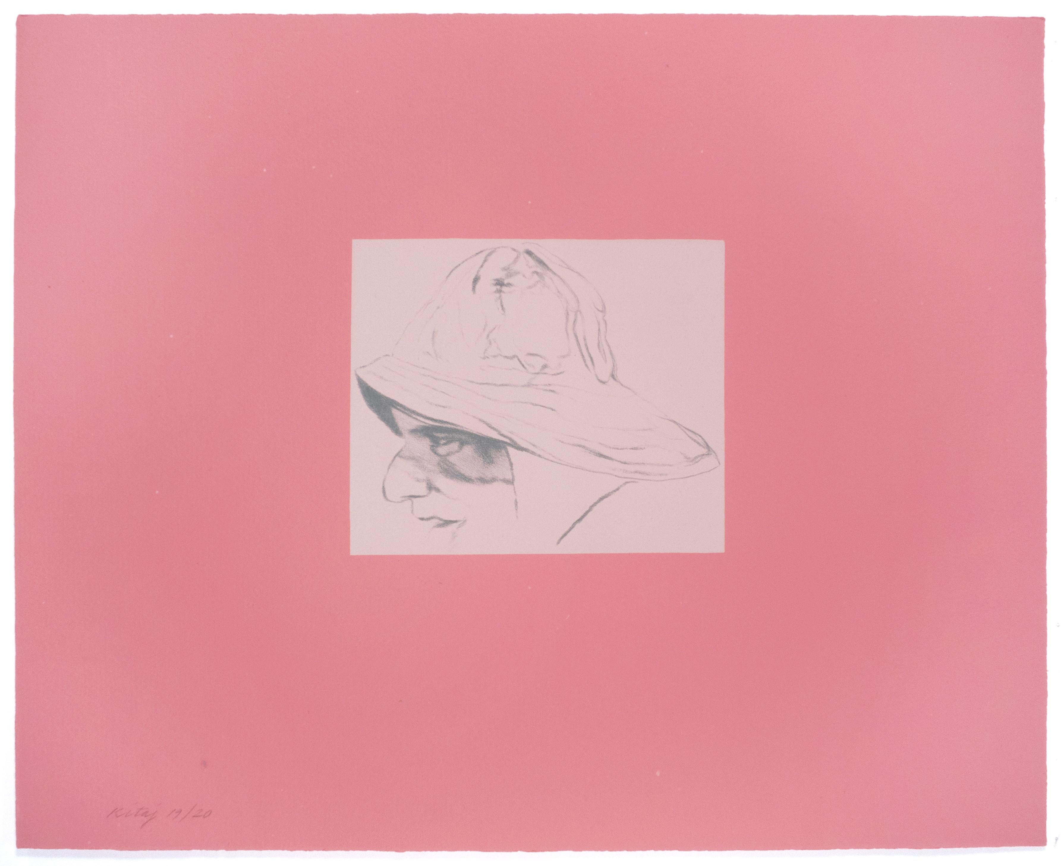 A.B. Bricher Le portrait de marin rose pâle et framboise de Dick (B) R.B. Kitaj - Kitaj en vente 1